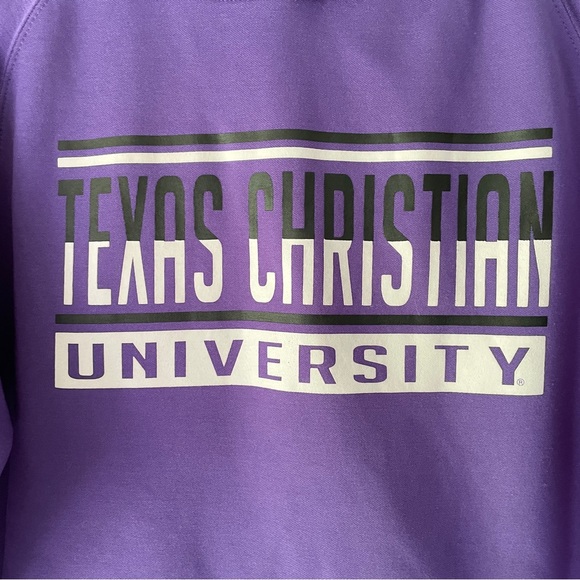 Texas Christian University Horned Frog Colosseum NCAA Hooded Sweatshirt Sz L - Picture 2 of 12